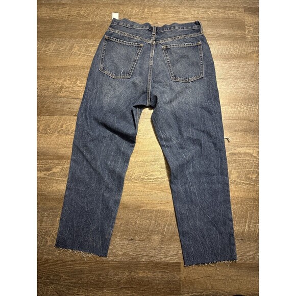 Old Navy Jeans Womens Sz 12 Sky Hi Straight Extra High Rise 32x27 NWT Distressed - Picture 7 of 8